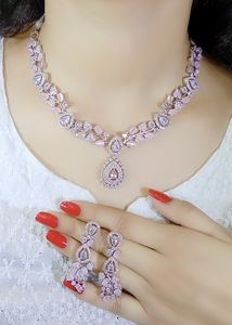 Indian Women Jewellery Luxury American Diamond <b>Necklace</b> Set For Women Bridal Party Jewellery With Multi Colour Stones - Product Image 3