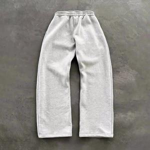 Conjunto Deportivo Extra Grande de Algodón Lavado al Ácido para Hombre, Pantalones Deportivos Bordados Desgastados, Sudadera con Capucha, Conjunto Deportivo de Invierno para Hombre - Product Image 2