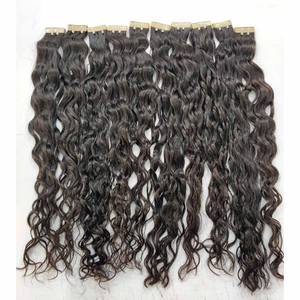 Las mejores extensiones de cabello con cinta 100% Virgen de un solo donante Estilo de onda natural Cutículas alineadas y cero desprendimiento de enredos de alta calidad - Product Image 3