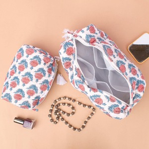 Handmade Vintage Cotton for <b>Bag</b>-Eco-Friendly Water Resistant Durable <b>Large</b> Capacity Travel Makeup Organizer Zipper for - Product Image 2