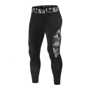 Leggings pour hommes MMA sublimés collants de Compression coton/fibre de bambou respirant taille élastique vêtements de sport course pantalons de Fitness - Product Image 2