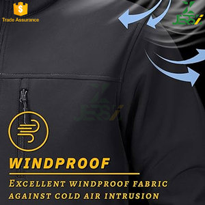 Vestes d'hiver tactiques pour hommes en softshell, doublées de polaire, légères, respirantes, résistantes à l'eau, à col roulé, pour l'extérieur - Product Image 3