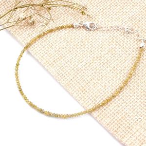 Yellow Diamond <b>Beads</b> Amazing Gift For her Diamond Faceted Rondelle <b>Bracelet</b> Jewelry High Quality 925 Sterling Silver <b>Bracelet</b> - Product Image 1
