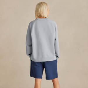 High Quality Custom Embossed Logo Thick Plus Size <b>Men</b> Clothing <b>Grey</b> Loose Fit <b>Sweatshirts</b> - Product Image 6