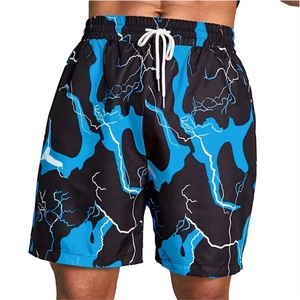 Hot Selling Custom Made <b>Men's</b> Shorts Newest Style High Street Solid Elastic Waist 100% Polyester Casual Knitted Eco-Friendly - Product Image 3