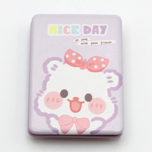 Nhà Máy Tùy Chỉnh Hai Mặt Nhỏ Gương Xách Tay Gấp Phim Hoạt Hình Trang Điểm Gương Flip-Up Xách Tay Gương - Product Image 5