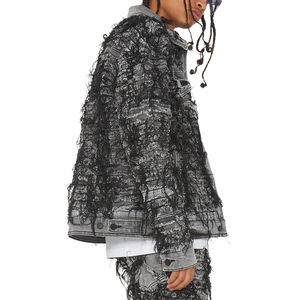 Wholesale Clothing Manufacturer <b>Men's</b> Distressed <b>Denim</b> <b>Jacket</b> Factory Made New Fashion <b>Men</b> <b>Denim</b> <b>Jacket</b> - Product Image 3