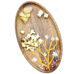 Plato de servicio de madera de lujo más vendido, bandeja de servicio de madera, plato de servicio hecho a mano de calidad premium, respetuoso con el medio ambiente - Product Image 1