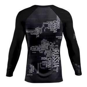 Rashguard de manga larga personalizado al por mayor para hombres Diseña tu propio producto personalizable - Product Image 2