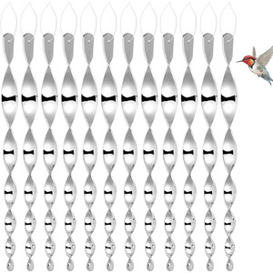 12 pièces de répulsifs métalliques anti-oiseaux, anti-pigeons, anti-éperviers, anti-insectes, avec logo attrayant pour animaux (anti-mouches, anti-serpents) - Product Image 1