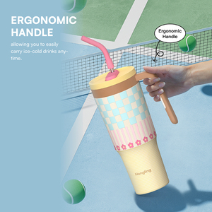 40oz cốc bằng thép không gỉ với tay cầm và rơm | tùy chỉnh chân không cách nhiệt du lịch Mug nhà máy trực tiếp - Product Image 5