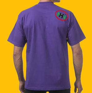 T-shirts formels surdimensionnés pour hommes 100 % coton écologiques respirants vente en gros grandes tailles col personnalisé imprimé style urbain - Product Image 2