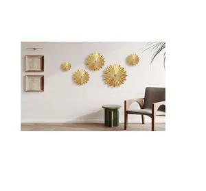 Zincato a forma di fiore arte parete di lusso decorazione per la casa interna alta qualità resistente alla ruggine di lunga durata finitura appesa a parete arte