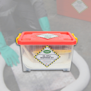 Kit para Derrames de Petróleo de 30 Litros con Caja Transparente – Kit Industrial de Respuesta a Derrames de Petróleo y Contención Absorbente - Product Image 3