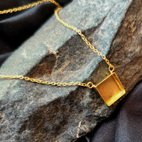 Collier en argent sterling 925 plaqué or 18 carats de haute qualité, écologique, avec cadre carré vierge de 10 mm, chaîne de 18 pouces, pour la création de bijoux avec pierres précieuses