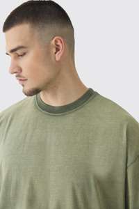 Camisetas de hombre impresas con logotipo personalizado, camisetas de gran tamaño lavadas con ácido a granel, camisetas holgadas con estampado Digital GSM 300 para hombre - Product Image 4