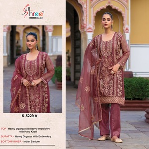 Festival Wear Organza Avec Broderie Salwar Costume Femme Fabricant De Mode Et Fournisseur De L'Inde Au Taux Le Plus Bas - Product Image 4