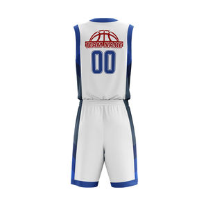 Camisetas de baloncesto universitarias transpirables con estampado personalizado, conjuntos de uniformes para adultos para hombres, números 100%, poliéster, secado rápido, antibacteriano - Product Image 3
