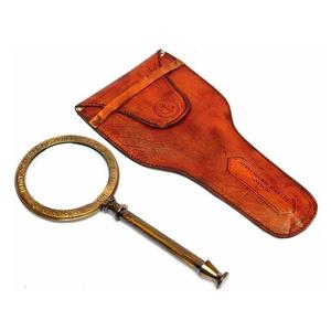 Antique Brass <b>Desk</b> Magnifier with Handle Vintage Style Magnifying <b>Glass</b> for Home & Office Decor - Product Image 2