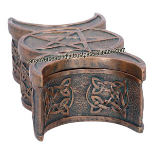 Vente directe d'usine organisateur de bijoux en métal en gros forme irrégulière Feng Shui bibelot boîte à bijoux pour femmes filles meilleur prix - Product Image 4