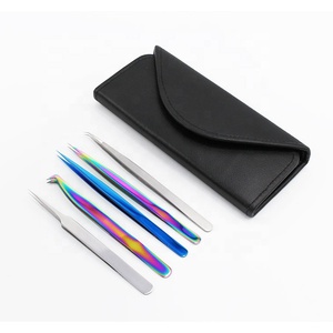 Pinzas de pestañas y volumen de titanio de peso extra ligero Pinzas de extensión de pestañas profesionales de titanio - Product Image 1