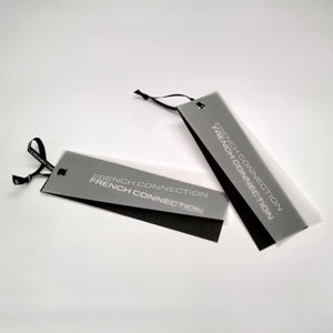 Étiquette de balançoire transparente transparente papier à beurre Logo en relief étiquette volante sérigraphie code à barres vêtement prix billet pour vêtements de mode - Product Image 6