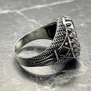 Anillo Otomano de Plata de Ley 925 para Hombre, Hecho a Mano, con Piedra Ovalada de Tanzanita Multicolor, Forma Marquesa, Joyería Turca, Regalo para Él - Product Image 5