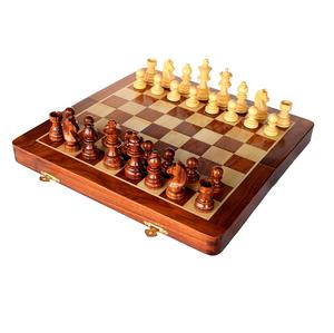 Stylish Design Eco-Friendly Classical Folding <b>Wooden</b> <b>Chess</b> Board with Luxury <b>Chess</b> <b>Pieces</b> Set Manufacturer in India - Product Image 1