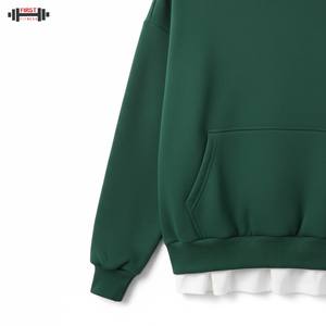 Custom Boxy Distressed Streetwear de gran tamaño de algodón de peso pesado Fleece Regular Fit Hombres Invierno Vintage Lavado en blanco 300gsm Sudadera con capucha - Product Image 3