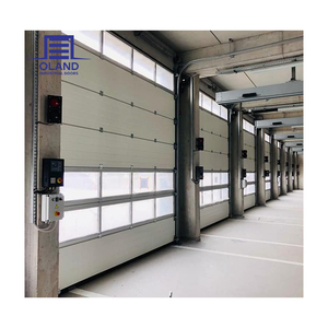 أبواب صناعية قطاعية عازلة للحرارة من الفولاذ بسماكة 40 مم، ذات رفع عمودي أوتوماتيكي، مصنوعة من رغوة البولي يوريثان، مقاومة للرياح، رائجة البيع - Product Image 4