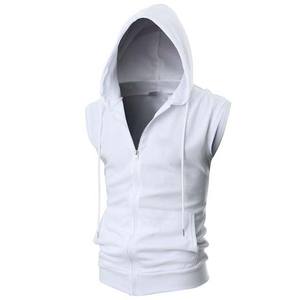 High Quality fashion Mens Gym hoodies gym Tank Top blank sleeveless hoodie - Product Image 1