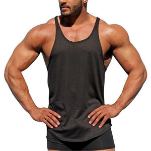 Vente en gros Débardeur de gym en coton épais pour hommes avec durabilité et confort améliorés pour l'haltérophilie et la musculation tissu vierge - Product Image 5