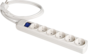 Multipresa con cavo e interruttore, serie 8000, 6 prese, 1,5 m (Solera 8016IL) - Product Image 1