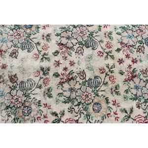 Alfombra de 3.3x6.3 pies, Alfombra Turca Vintage, Alfombra Abstracta Roja y Blanca - Product Image 4