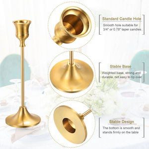 Modern Home Decorative Metal in <b>Brass</b> Gold Plated Candle Stand Wedding Christmas Home Decoration <b>Candlestick</b> Candle Holder - Product Image 3