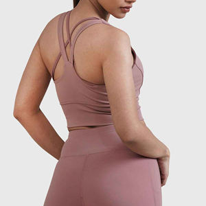 Dernier style 2024 Soutien-gorge de sport pour femmes, grande taille, débardeur de course, sous-vêtements de fitness, soutien-gorge de yoga sport personnalisé à dos croisé pour femmes - Product Image 4