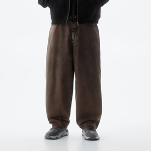 กางเกงยีนส์ขาบานสำหรับผู้ชายกางเกงยีนส์ผ้าฝ้ายขากระเป๋าหน้าและหลังแบบลำลองสำหรับผู้ชาย - Product Image 5