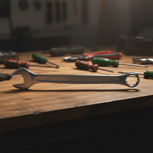 Chiave Combinata Cromata con Estremità Aperta e Anello Piegato - Product Image 3