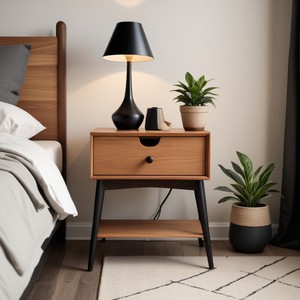 โต๊ะไม้อุตสาหกรรมข้างเตียงเฟอร์นิเจอร์ไม้ - Product Image 3