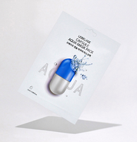 Masker Wajah Herbal Pencerah Melembapkan Dalam 10pcs/PAK Aqua Mask Asam Hialuronat Niacinamide Vitamin C Ukuran Perjalanan Semua Jenis Kulit