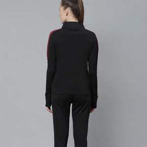 Ensemble de sport deux pièces à la mode avec veste à glissière complète et pantalon de jogging à taille élastique | Confortable pour le fitness et la course - Product Image 4