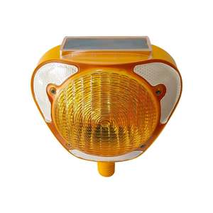 ไฟเตือนจราจรพลังงานแสงอาทิตย์รูปสามเหลี่ยมสีเหลืองสำหรับถนนและกรวยจราจร - Product Image 3