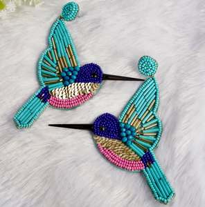 Conjunto de Joyería Artesanal con Cuentas Bordadas, Pendientes Personalizados con Múltiples Cuentas para Mujer, Joyería Festiva para Fiesta, Mejor Precio - Product Image 2