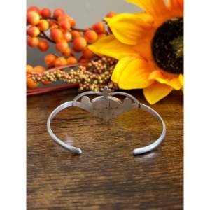 Navajo Handcrafted Kingman Turquoise & <b>Sterling</b> <b>Silver</b> <b>Cuff</b> <b>Bracelet</b> - Product Image 5