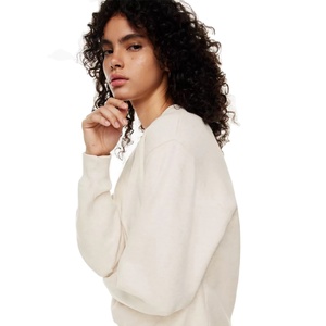 OEM Crew Neck 100% Heavy Cotton Fleece Blank <b>Drop</b> Shoulder Pullover Sweatshirt Custom Crewneck Oversized Sweatshirts - Product Image 2