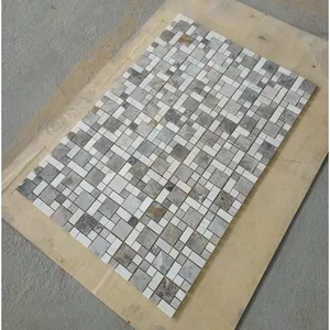 Modern Stone <b>Mosaic</b> Tile Square 8mm Thick Polished Water Resistant Interior Wall Bathroom Contemporary Design - Product Image 2