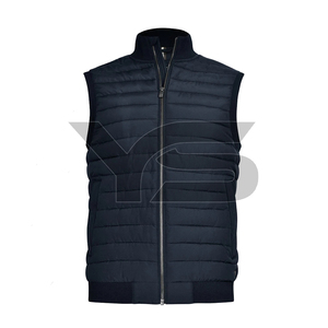 Winter Puffer <b>Jacket</b> with Stand Collar Zipper Front Solid Color <b>Smart</b> Casual Style Sleeveless Bubble <b>Jacket</b> With Custom Logo - Product Image 1
