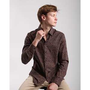 Camicia fantasia da uomo Slim Fit a maniche lunghe - Product Image 4