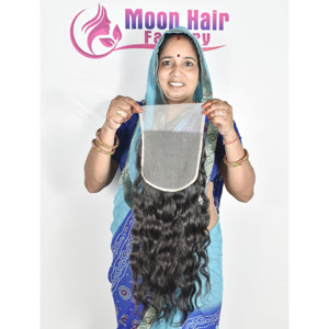 Extensions de cheveux indiens 100% non traités, cuticules alignées, double tirage, effet naturel ondulé, cheveux vierges bruts, vente en gros pour revendeurs - Product Image 1