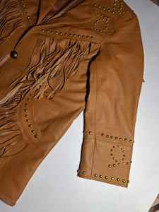 Customized Unique Color <b>Western</b> Suede Cowboy Leather <b>Jacket</b>/Unisex OEM Best Looking Genuine Leather <b>Jacket</b> For Men - Product Image 5